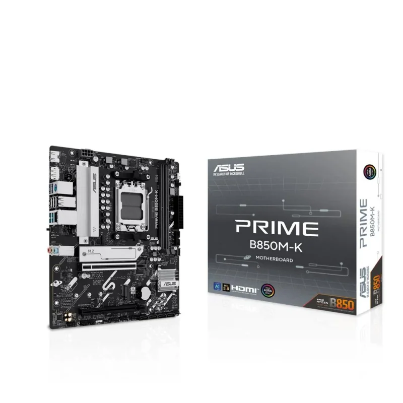ASUS PRIME B850M-K Gaming Mainboard AM5 micro ATX DDR5 PCIe 5.0 Aura Sync