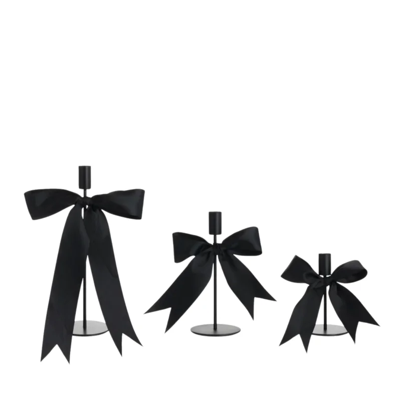 Kerzenhalter mit Schleife – Set