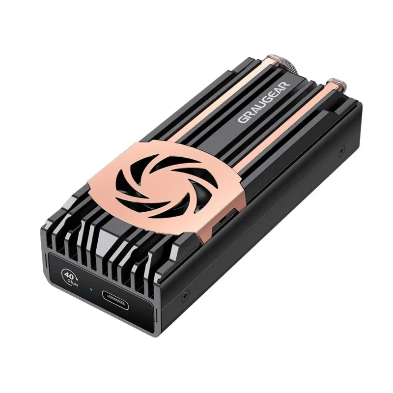 GRAUGEAR USB 4.0 Gehäuse für M.2 NVMe PCIe Gen4 SSD 40 Gbit