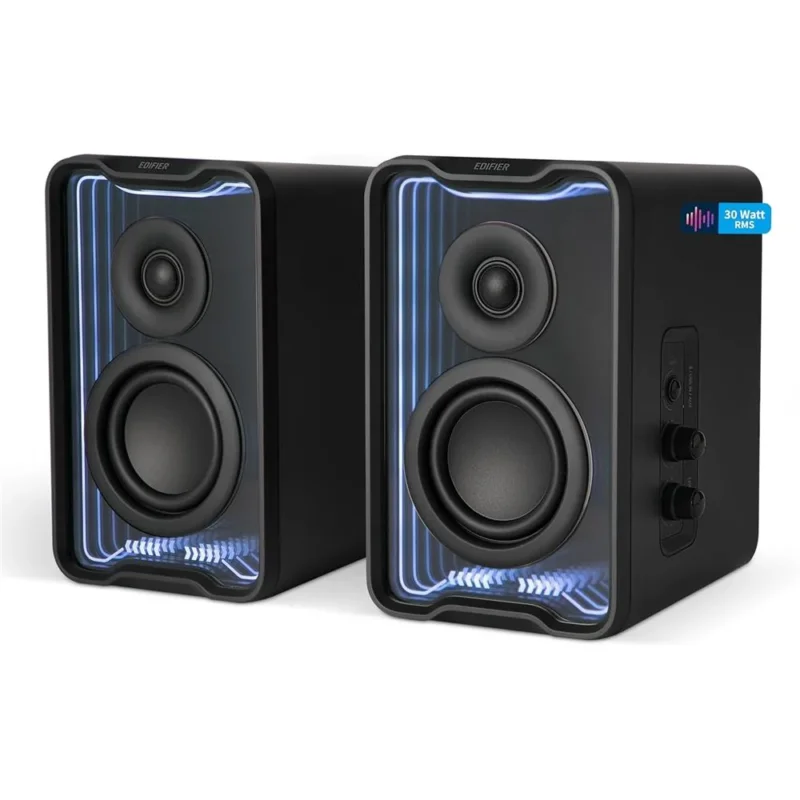 Edifier QR30 Schwarz – Aktiver 30W Desktop-Lautsprecher mit Bluetooth 5.4 & RGB