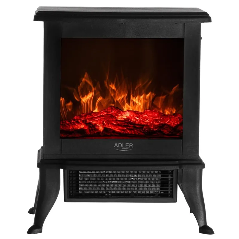 Adler AD 7754 Elektrokamin Schwarz präzise Temperaturregelung anpassbare Intensität