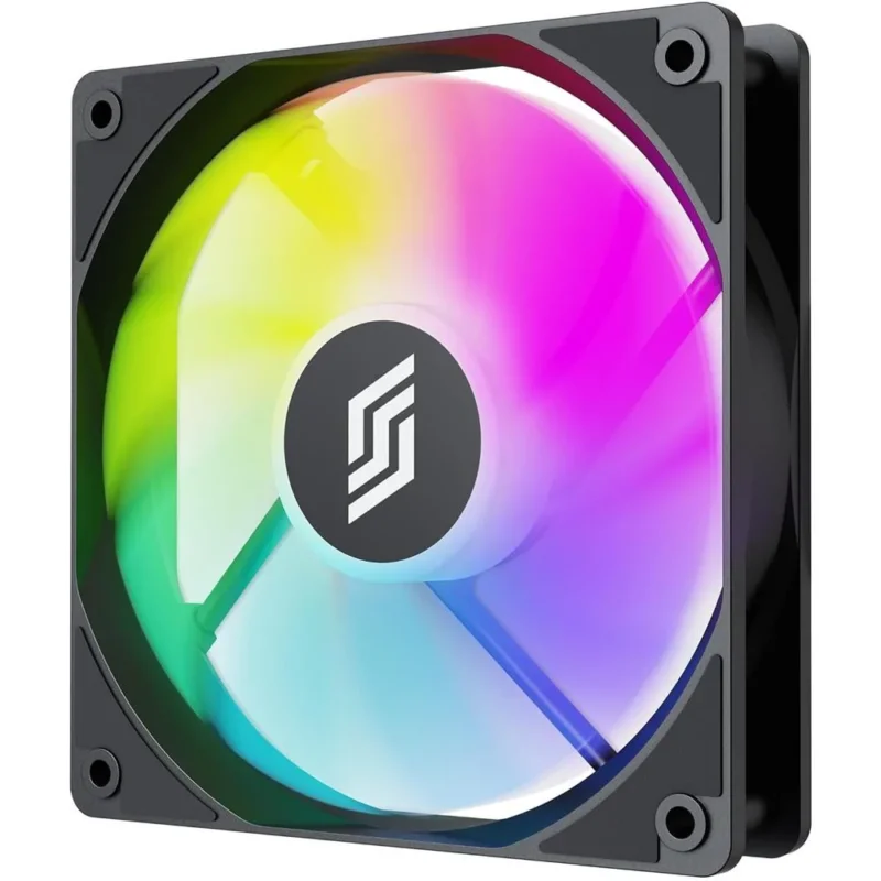 Silentware RF120-R Black 120mm PWM A-RGB Reverse-Airflow Lüfter, RGB, leise für Gaming-PC