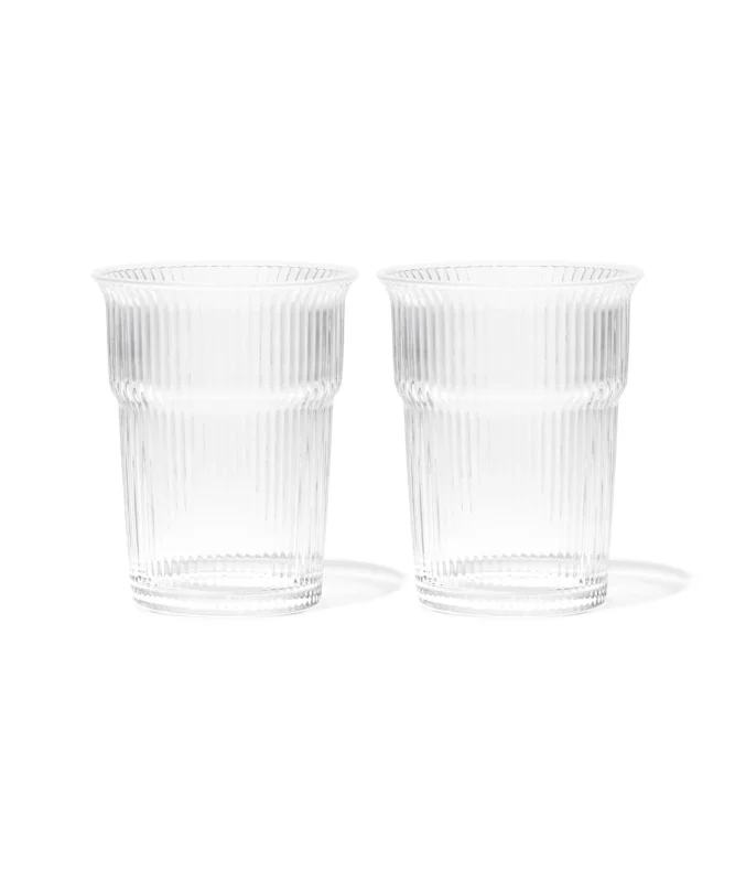 Gerilltes Trinkglas im To-Go Design – liva collection von 7 O'CLOCK