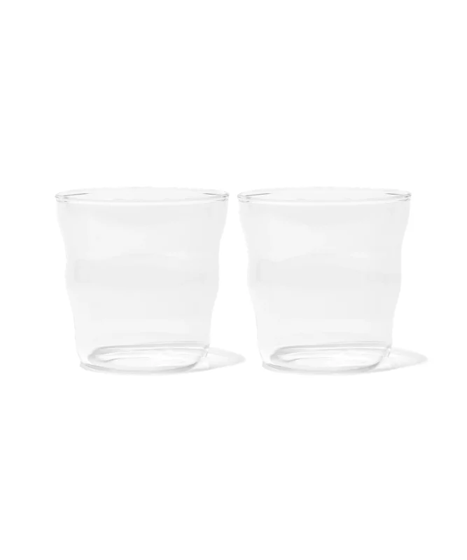 Kleines Trinkglas im Wellen-Design – capri collection von 7 O'CLOCK