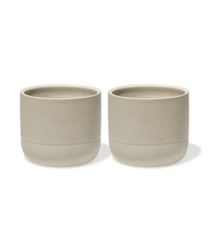 Cappuccino Keramik Becher in Beige – faro collection von 7 O'CLOCK