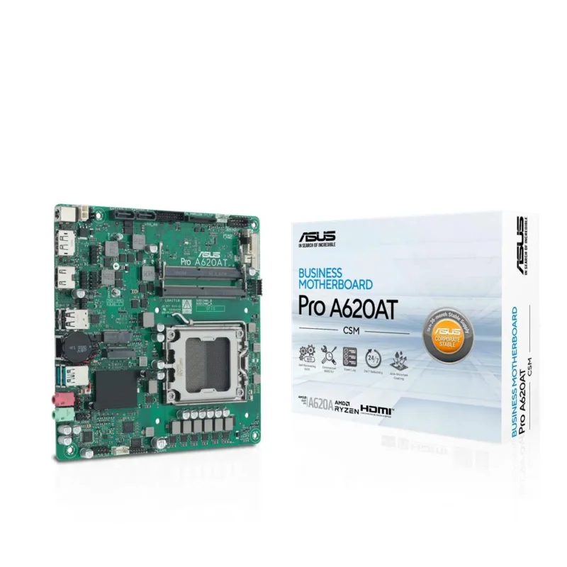 ASUS PRO A620AT-CSM Mainboard AM5 Thin Mini-ITX DDR5 SO-DIMM PCIe 4.0 M.2