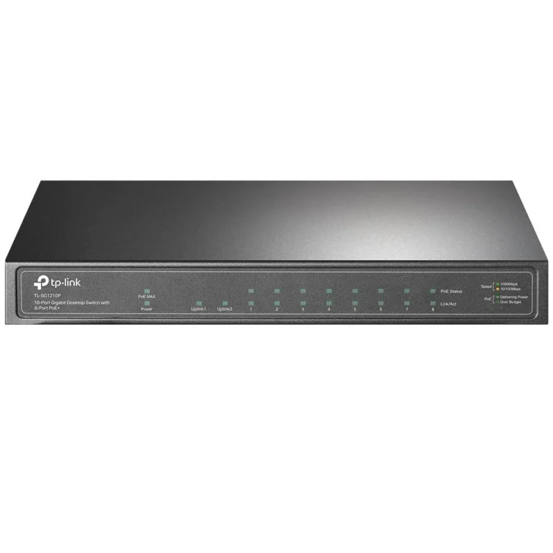 TP-Lionk TL-SG1210P 10-Port-Gigabit-Desktop-Switch mit 8 PoE+ Ports