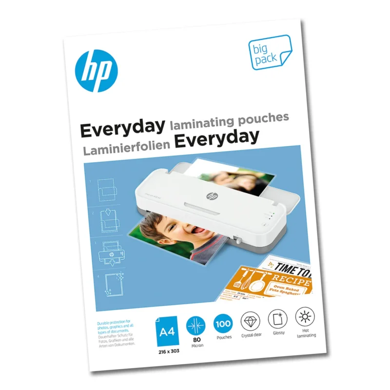 HP Everyday Laminierfolien DIN A4 80 Micron Big Pack 100 Stück