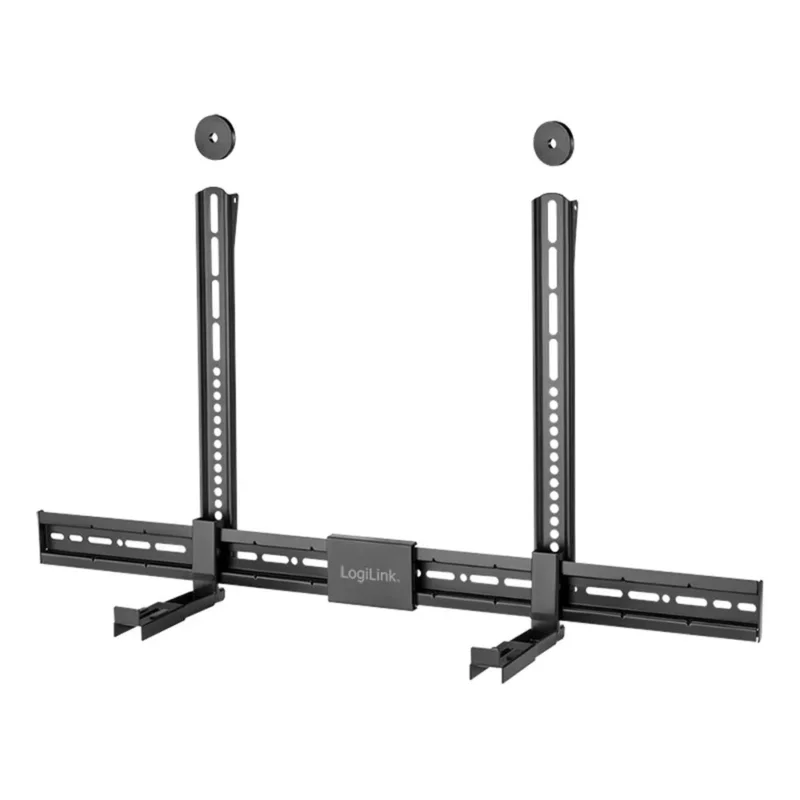 LogiLink Universelle Soundbar-Halterung, 86–155 mm Tiefe, bis 15 kg, Schwarz