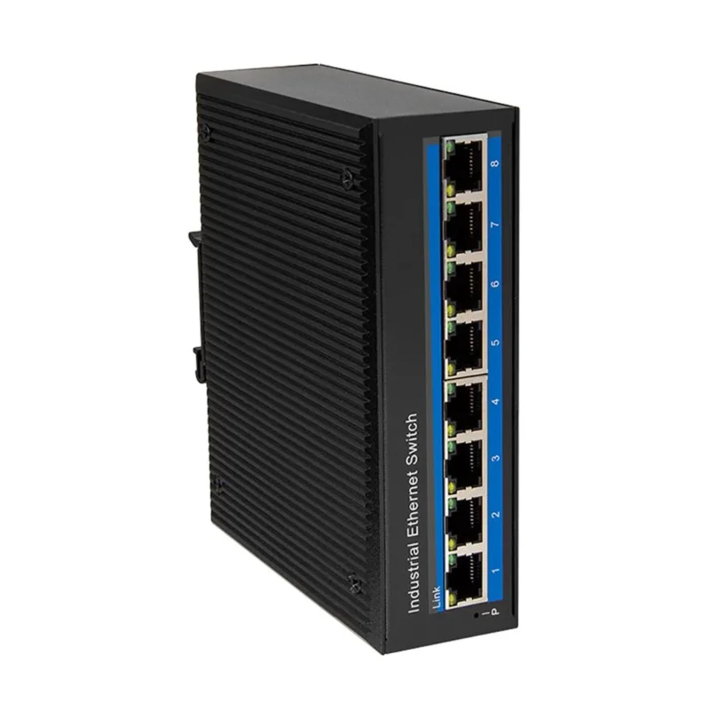 LogiLink Industrial Gigabit Ethernet PoE-Switch – 8-Port, 10/100/1000 Mbit/s