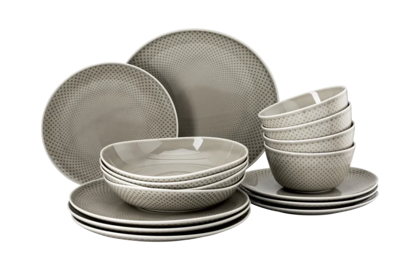 Rosenthal Junto Set 16-tlg. mit Müslischalen Pearl Grey Grau