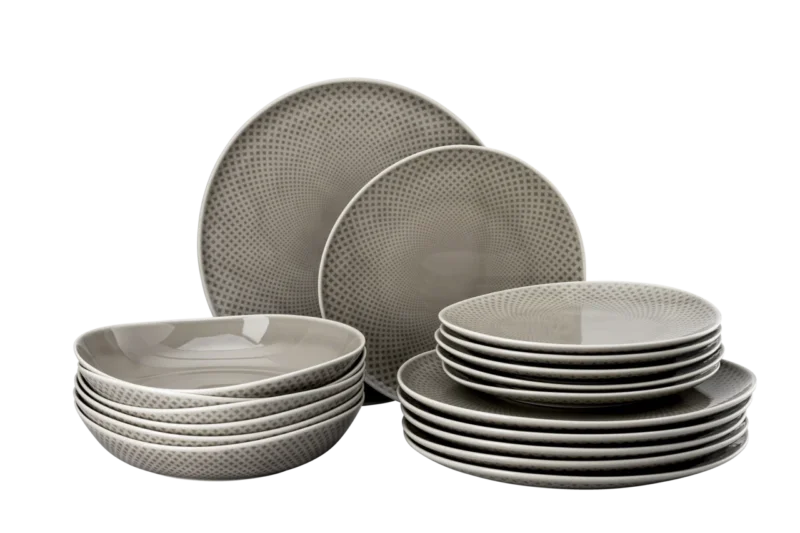 Rosenthal Junto Set 18-tlg. mit Tellern Pearl Grey Grau
