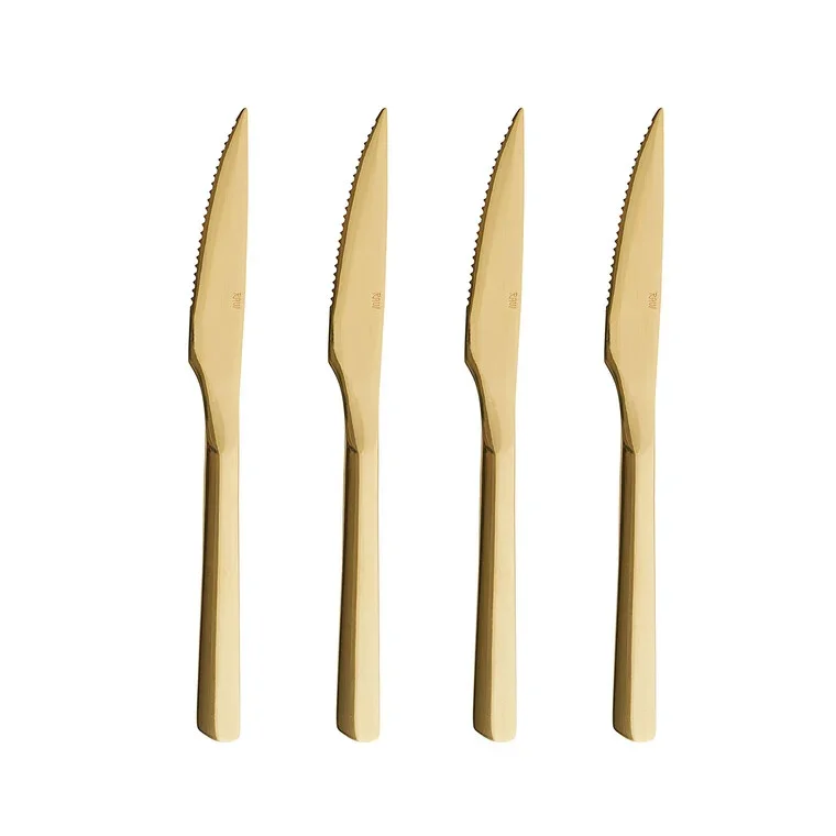 RAW Steakmesser 4er-Set goldfarben