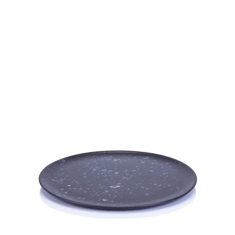 RAW Frühstücksteller D23 cm Schwarz Spotted