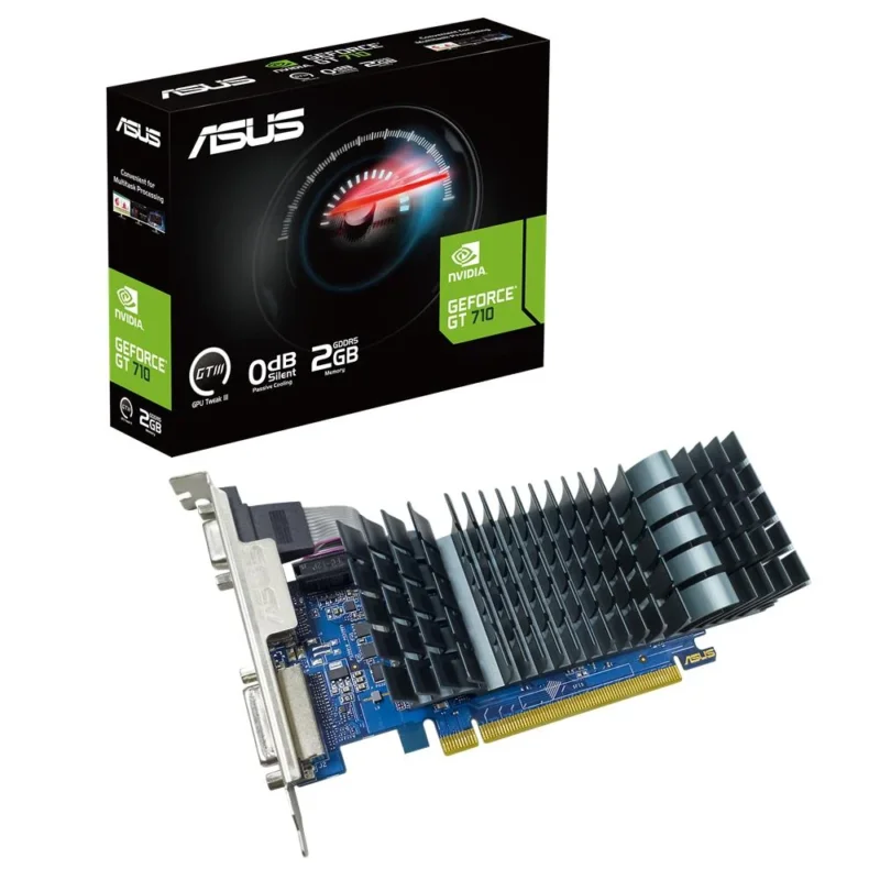 ASUS GeForce GT 710 2GB GDDR5 Low Profile passiv PCIe 2.0 Grafikkarte