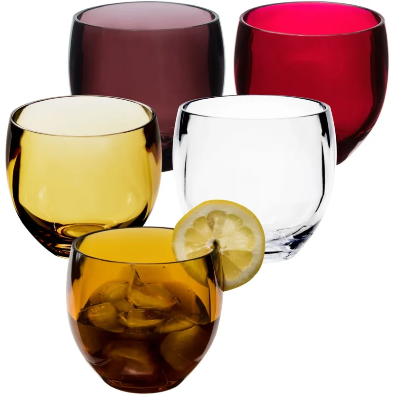 6x Campingglas aus Acryl 400ml - Weinglas ohne Stiel Acrylglas Wasserglas Kunststoff Camping Garten Echtglasoptik Picknick Becher Kinder Senioren Longdrink Coktail