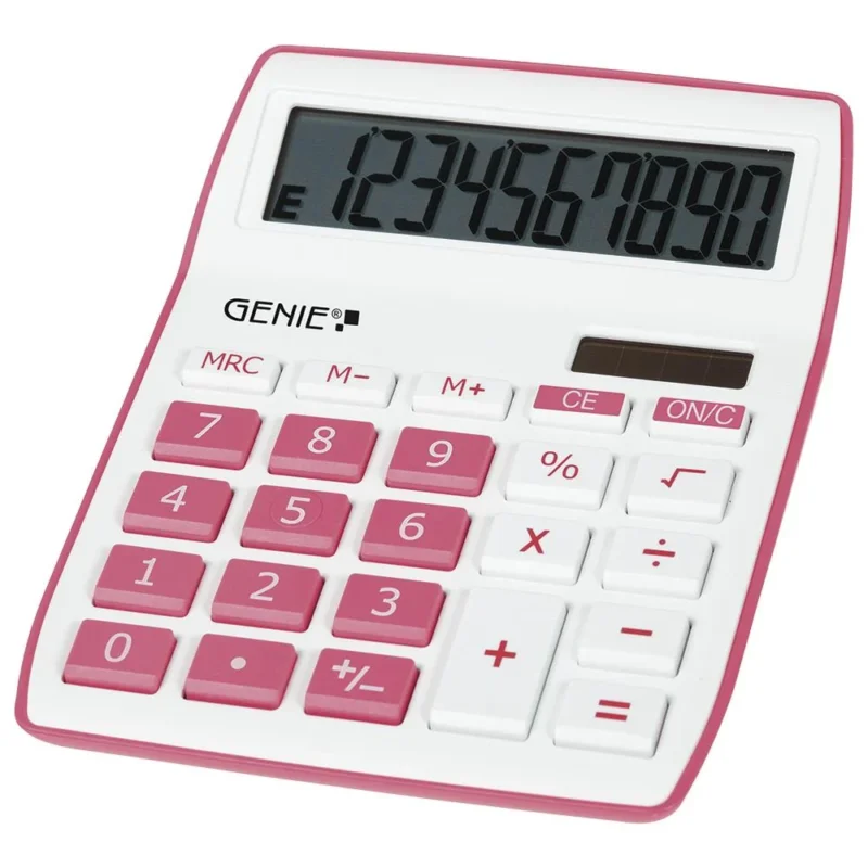 GENIE Taschenrechner 840 P Tischrechner 10 stellig Weiß Pink