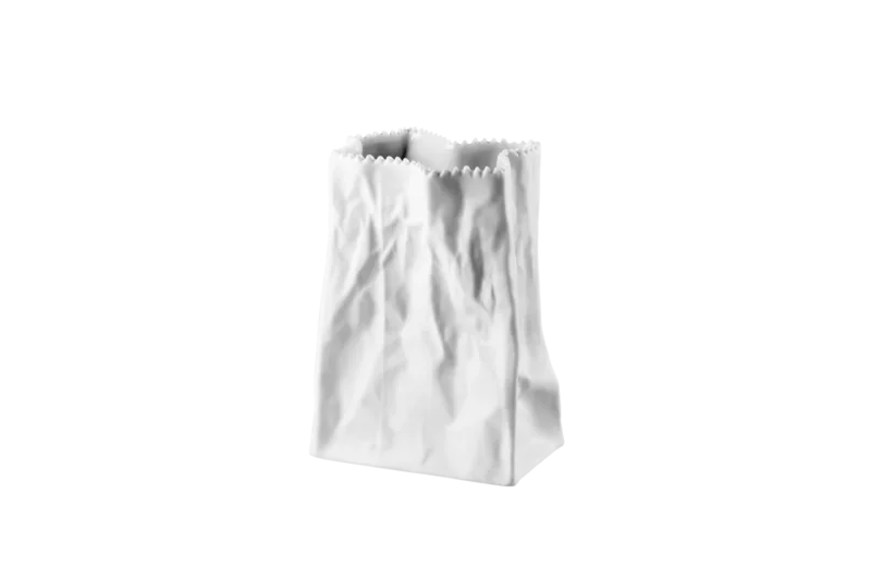 Rosenthal Do not litter Tütenvase 14 cm Weiss matt