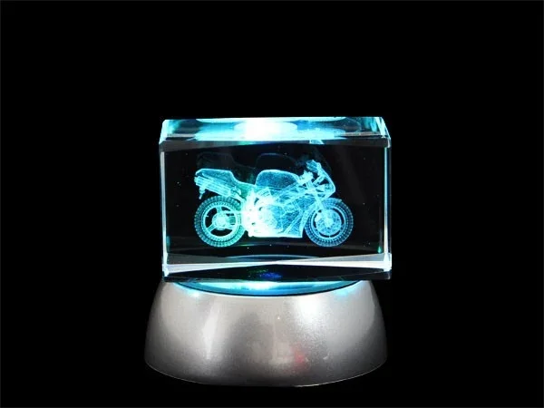 3D Laser Kristallquader Glasblock