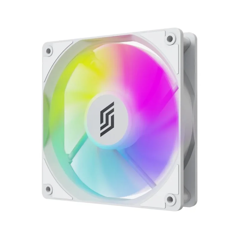 Silentware RF120W White 120mm PWM A-RGB Gehäuselüfter, leise, RGB-Beleuchtung, Gaming-PC