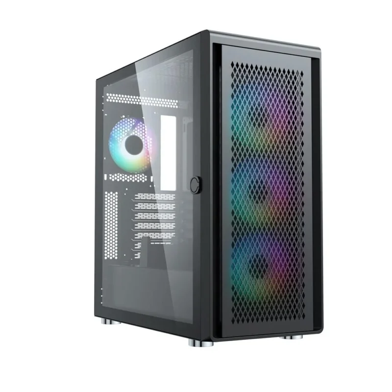 Silentware Air 100 Black – Midi Tower mit Mesh-Front, Glas-Seitenfenster & 4 A-RGB Lüftern