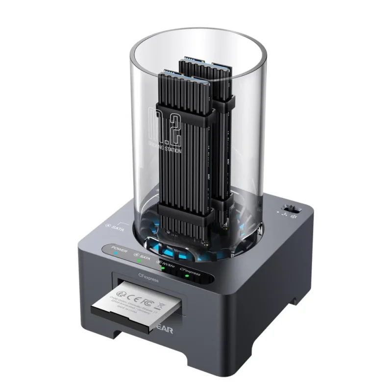 GRAUGEAR Dockingstation und Kartenleser für M.2 NVMe NGFF und CFexpress 10 Gbit/s