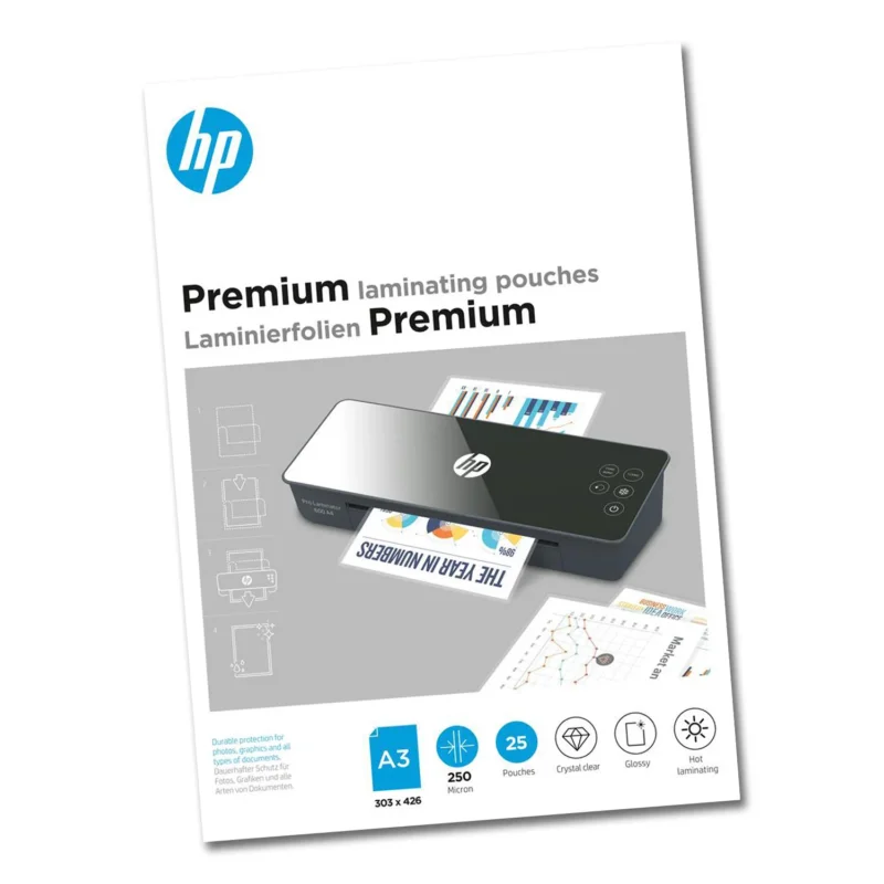 HP Premium Laminierfolien DIN A3 250 Micron 25 Stück