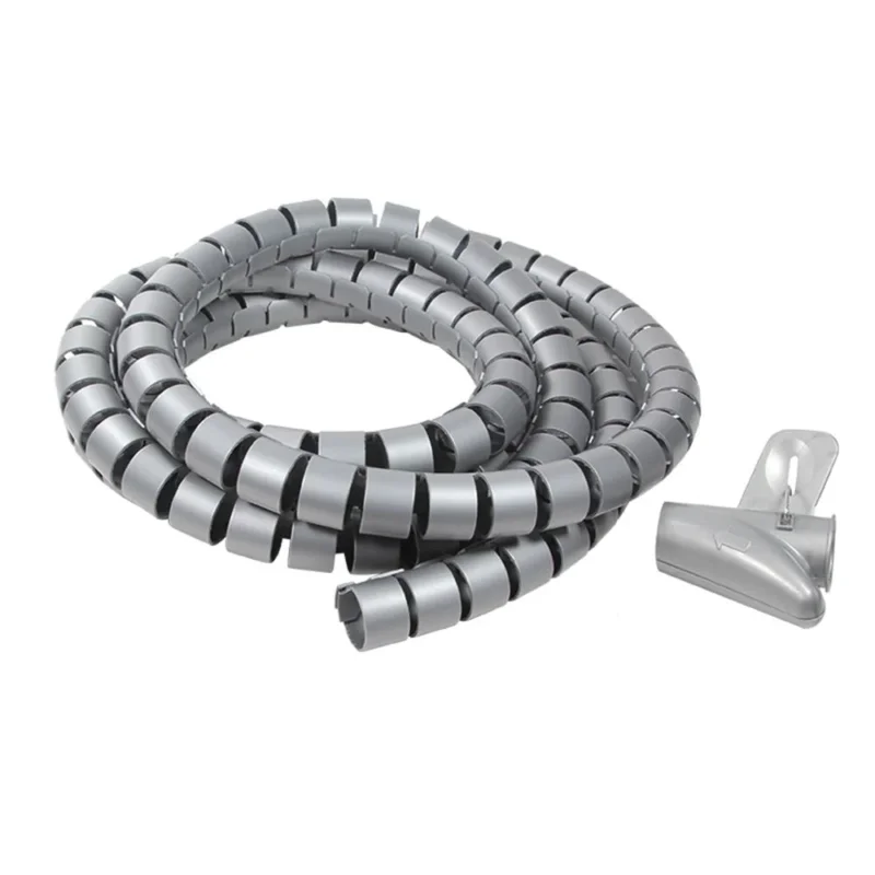 LogiLink Kabelschlauch Spiral mit Werkzeug 25 mm 2,5 m Grau