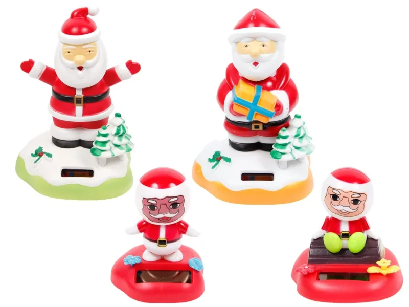 Wackelfigur Weihnachtsmann Solarfigur Santa Claus Solar Nikolaus