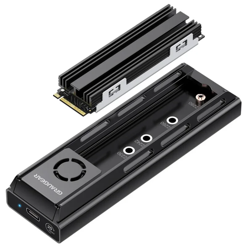 GRAUGEAR USB 3.2 Gen 2x2 Dockingstation für M.2 NVMe und NGFF SSD