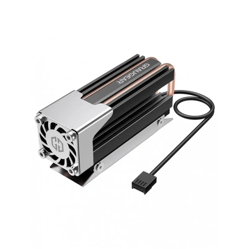 GRAUGEAR Heatpipe Kühler für M.2 NVMe 2280 SSD mit PWM Lüfter