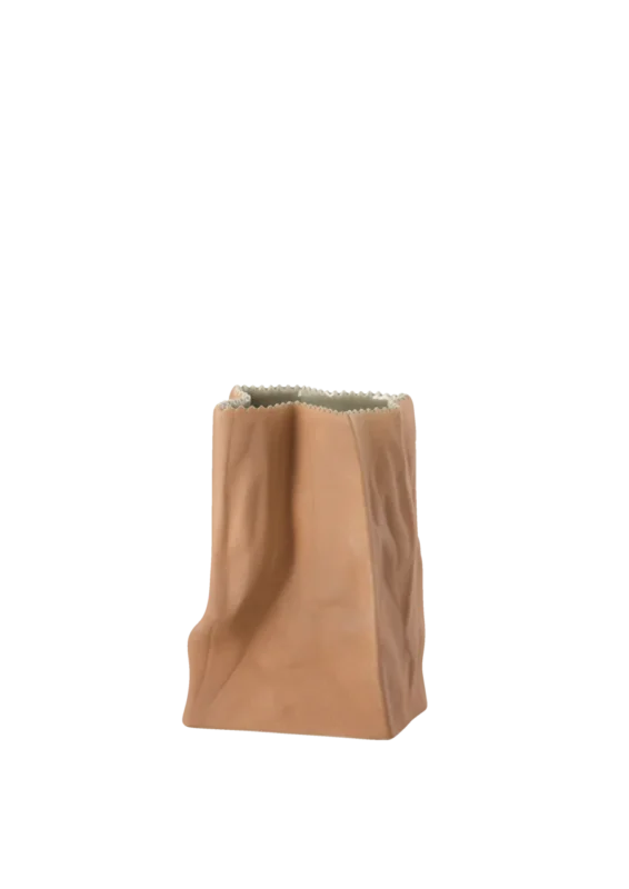 Rosenthal Tütenvase Vase 14 cm Hellbraun Braun