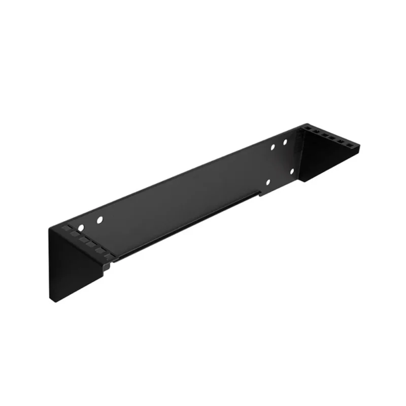 LogiLink 19" Rackhalterung – Untertisch- oder Wandmontage, 2HE, Schwarz