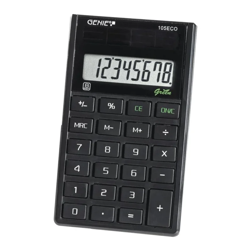 GENIE Taschenrechner 105 ECO Solar Bürorechner 8 stellig