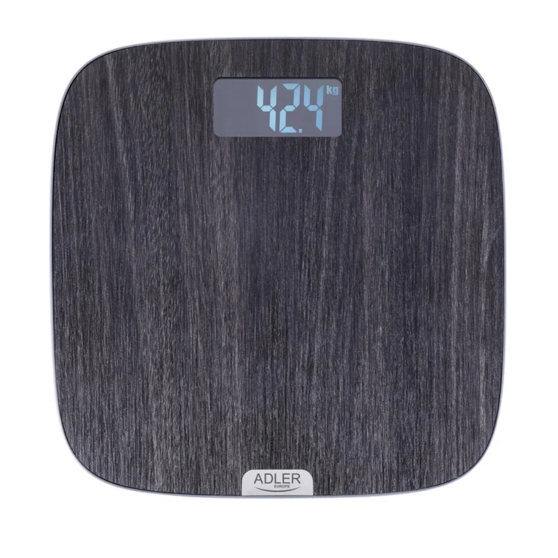 Adler AD 8192 Digitale Badezimmerwaage 180 kg mit Anti Rutsch Oberfläche Grau