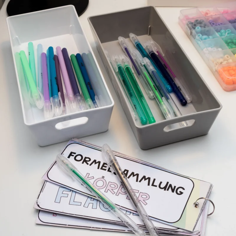 Ordnungsbox - 25x10,5x5cm - 1 Liter - Schubladenorganizer Ordnungskorb Ordnungssystem Kunststoff Schublade