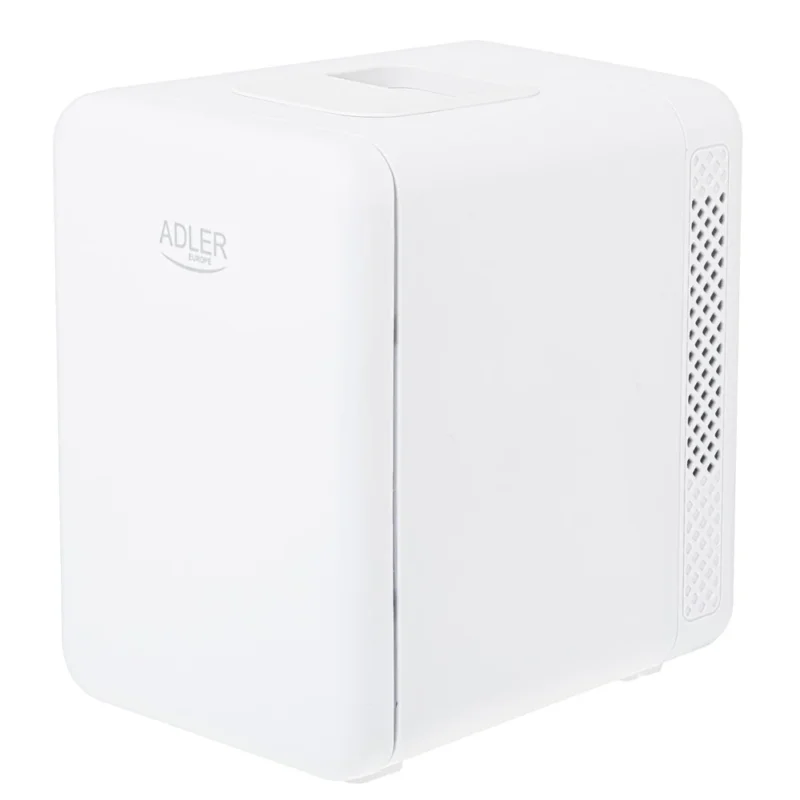 Adler AD 8084w Mini Kühlschrank 4 L, thermoelektrische Kühlbox, klein, tragbar, mit Kühl- und Heizfunktion, für Auto und Zuhause, Kosmetikkühlschrank, Getränkekühler, Weiß