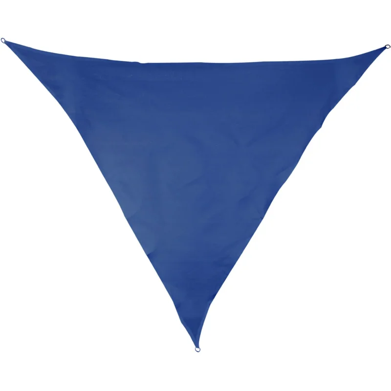 Sonnensegel 3 m dreieckig - blau - Sonnenschutz atmungsaktiv - UV-Schutz Garten Terasse Camping