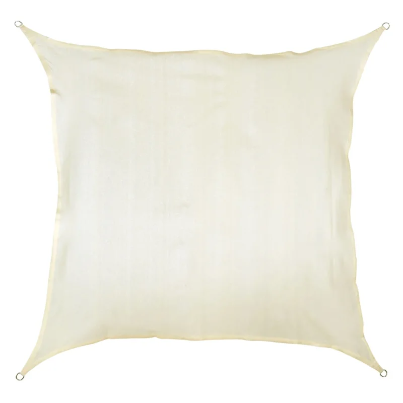 Sonnensegel 3x3 quadratisch - creme - Sonnenschutz atmungsaktiv - UV-Schutz Garten Terasse Camping