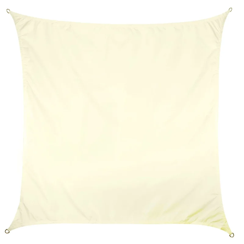 Sonnensegel 3x3 quadratisch - creme - Sonnenschutz wasserabweisend - UV-Schutz Garten Terasse Camping