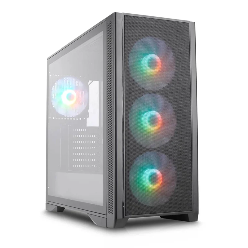 Silentware Air 1000 Black – ATX Midi Tower mit Mesh-Front, Glas-Seitenfenster & 4 A-RGB Lüftern