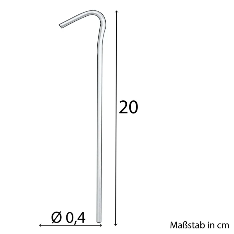 Heringe Zelthering 20 cm lang Felsnagel Steinnagel Erdnagel Stahl Nagel Zeltnagel Zeltpflock Bodennagel Erdspieß