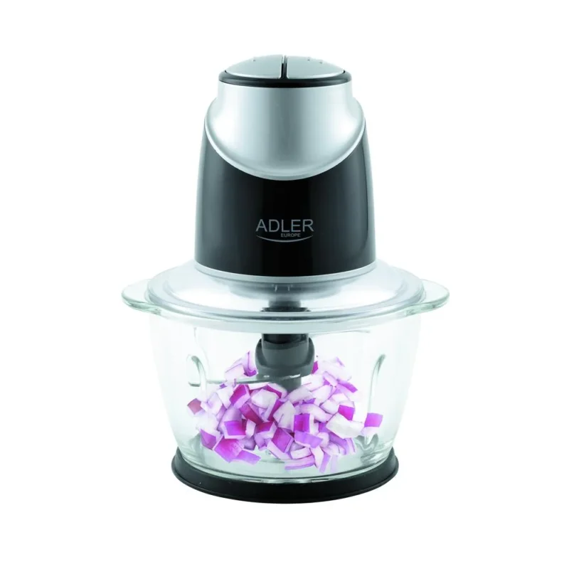 Adler AD 4082 Zerkleinerer mit einer Glasschüssel Mini-Mixer Zwiebelschneider Gemüsehäcksler