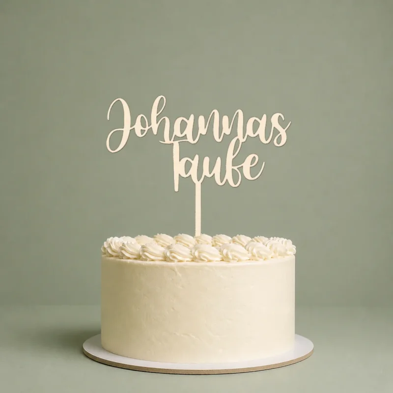Cake Topper 2-zeilig personalisiert Torten Kuchen Deko Tortenstecker