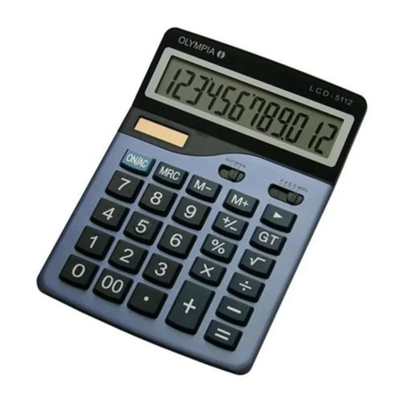 Olympia LCD 5112 Tischrechner 12 stellig große Tasten Stahlblau