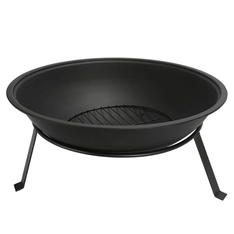 Adler AD 6818 Garten-Feuerschale aus Stahl, 55 cm, pulverbeschichtet, inkl. Innenrost, hitzebeständig