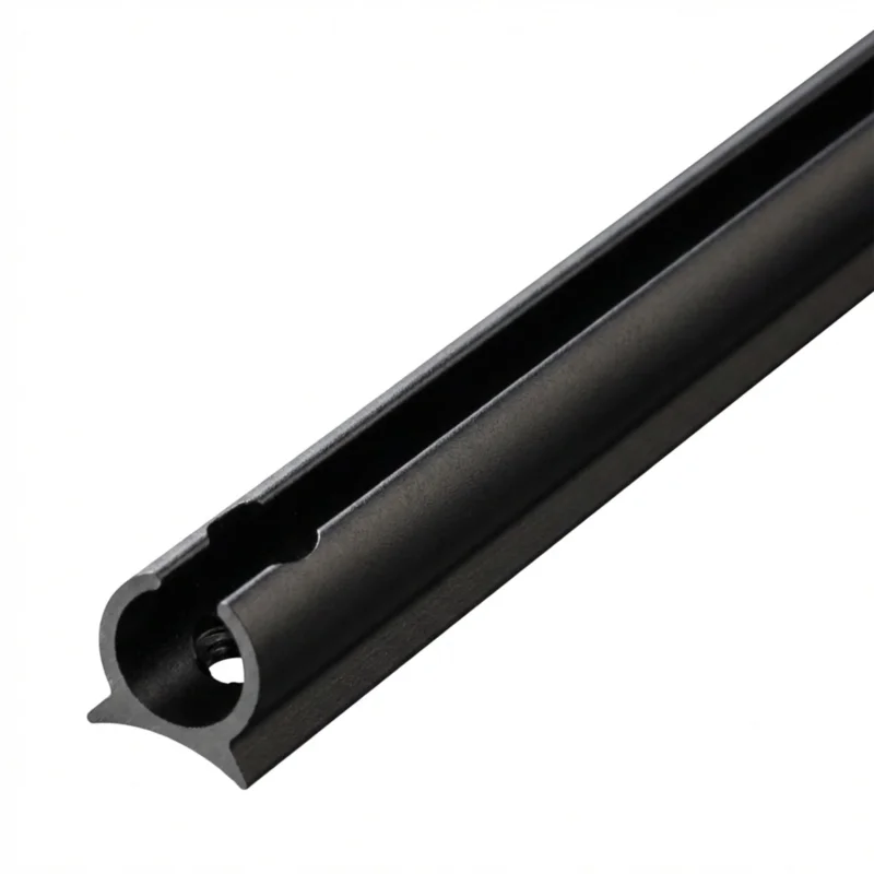 Alu Kederschiene - 1,2 Meter SCHWARZ Kederleiste Ø9mm (passend für 6-8mm Keder) Aluminium Kederprofil Befestigungsleiste für Wohnwagen Wohnmobil Zelt Vorzelt Sonnensegel Schürzenleiste Vorzeltschiene