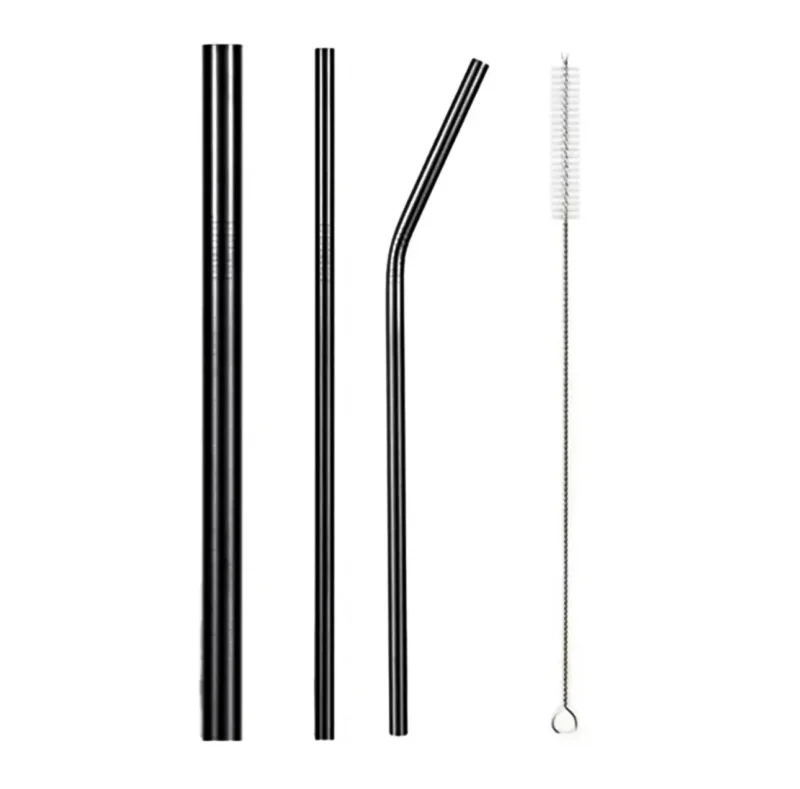 Royal Golden Home Trinkhalm Set Black