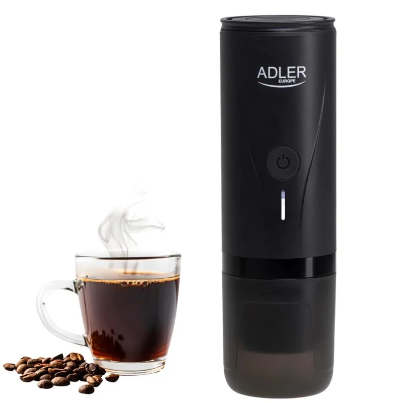 Adler AD 4400 tragbare elektrische Espressomaschine mit Wasserheizfunktion, 20 Bar, Akku