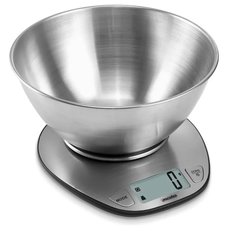 Mesko MS 3152 Digitale Küchenwaage mit 2 L Schüssel Edelstahl
